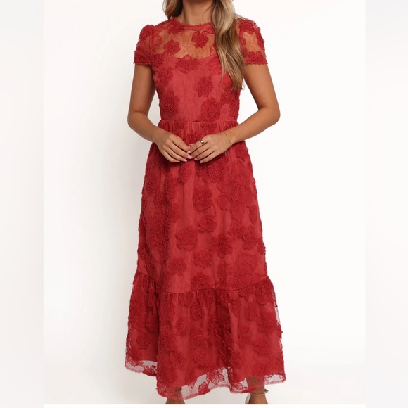 Petal & Pup Abbey Midi Dress- Wine - Picture 1 of 3